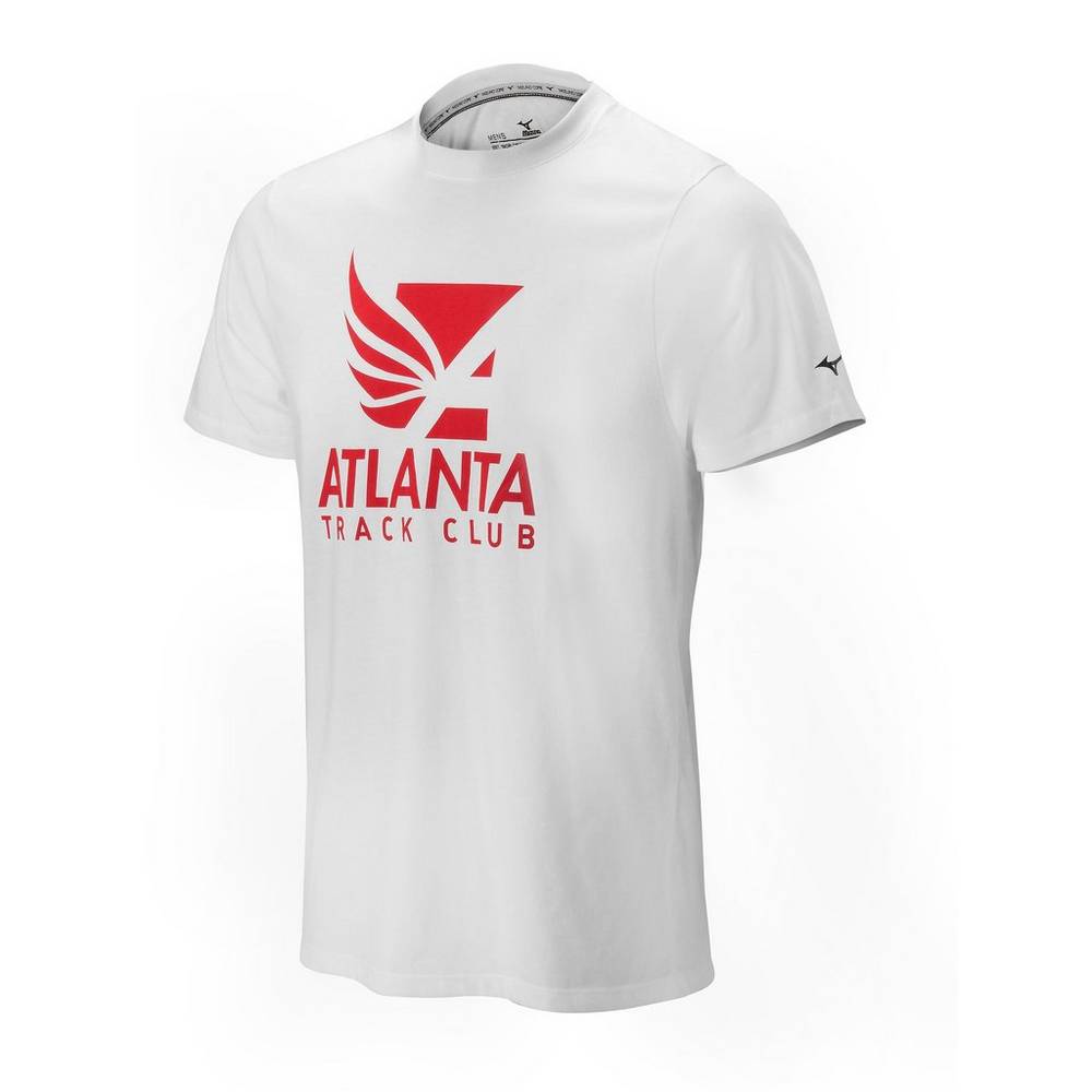 Camisetas Mizuno Atlanta Track Club 50/50 Hombre Blancas Ofertas QGRP-98542